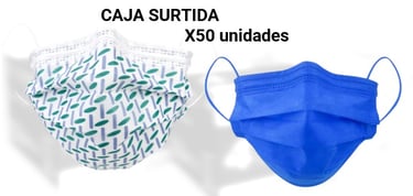 a pair of masks with a blue and green face mask