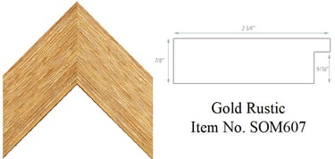 Gold Rustic Picture Frame Item No. SOM607