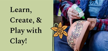 Learn, create, and Play with clay at Meadowsong studios