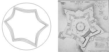 Bastioninio agato piešinio schema