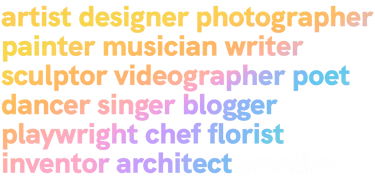A grouping of professional creatives: artists, designers, photographers, and more.