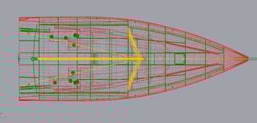 sailing yacht design layering top view