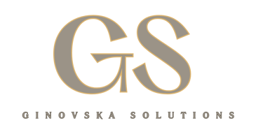 Gray and gold logo saying GS Ginovska Solutions a