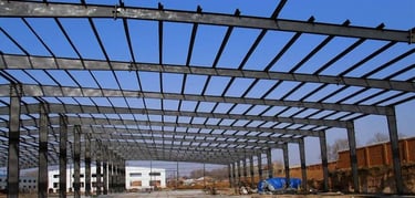 a large metal structure with a lot of metal structure