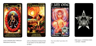 Tarot Cards 21 Virgin 22 Nameless One I Am One Tarot deck back of cards