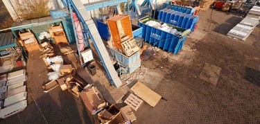 Waste area at Bailey's factory