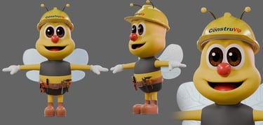 mascote 3D e personagem 3D