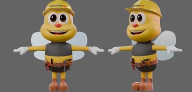 mascote 3D e personagem 3D