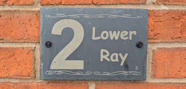 Bespoke engraved slate house sign by UK Woodpeckers