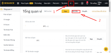 Gửi tiền vào Alo88 bằng Binance