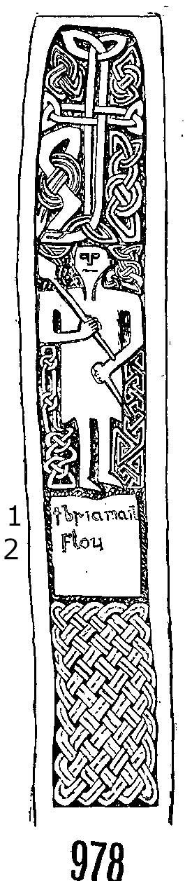 Llandefaelog Fach Runestone 978  - County Brecan, Wales