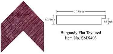 Burgundy Flat Textured Picture Frame Item No. SMX403