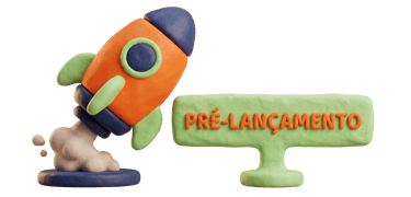 Ícone 3D de foguete decolando com placa de Pré-Lançamento do livro Manual Antipânico da Adolescência