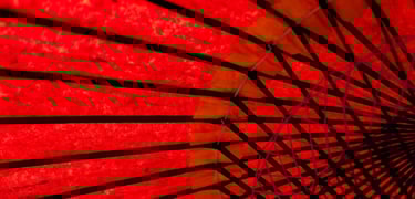 Japanese red umbrella