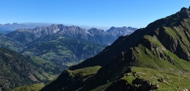 Carnic Trail (Peace trail) Austria - with Dolomites in the horizon