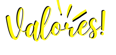 texto preto e amarelo com a palavra valores