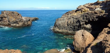 foto vista costeira ponto de mergulho em tenerife