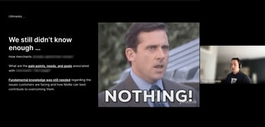 yours truly presenting the results to the department