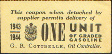 Gasoline ration coupon