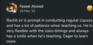 A student's review about our musciwale's online music class