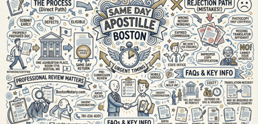 same day apostille processing at One Ashburton Place Boston