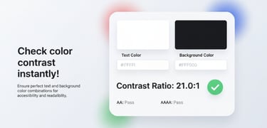 Color Contrast Checker online for free