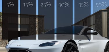 Car window tint shades available at Blue Max Autotint in Livermore, CA