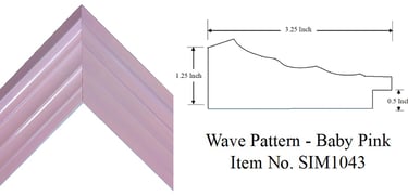 Wave Pattern - Baby Pink Picture Frame Item No. SIM1043