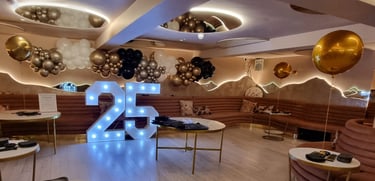 balloons decoration 25th birthday