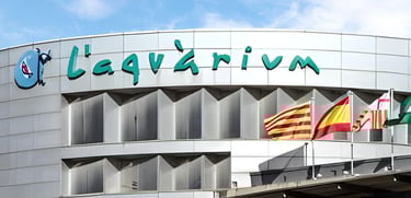 foto vista do aquario de barcelona
