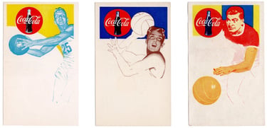 1960s coca-cola advertisement basketball cards vintage ref calls