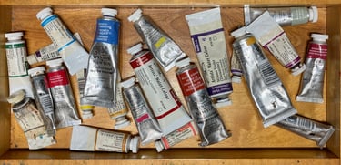 my tray of my pallett watercolors