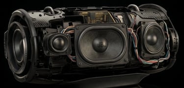 Composants audio internes et architecture de l'enceinte JBL Xtreme 5
