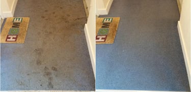 before and after carpet cleaing 
