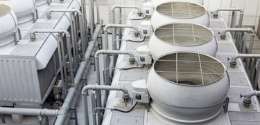 Commercial AC ventilator, showcasing high-efficiency cooling system for large spaces