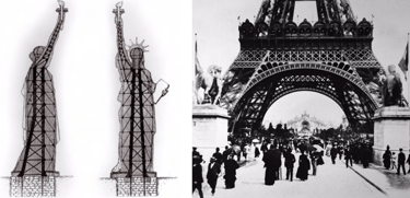 Structure for the Statue of Liberty (1883) and Eiffel Tower (1889)