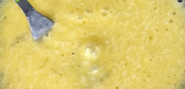 Beat the eggs to make a savory omelette