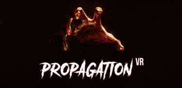 a hand reaching in the image of the horror VR video game Propagation VR