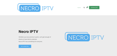 screenshot of necro iptv website