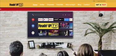 screenshot of yeah iptv website