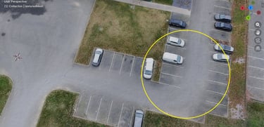 Vue de dessus de la photogrammétrie