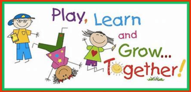 rectangle of kids playing with Play, Learn and Grow Together!