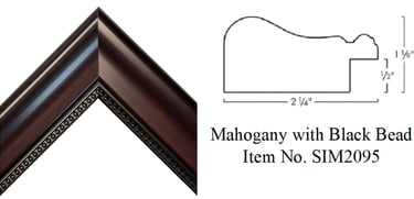 Mahogany with Black Bead Picture FrameItem No. SIM2095