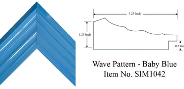 Wave Pattern - Baby Blue Picture Frame Item No. SIM1042