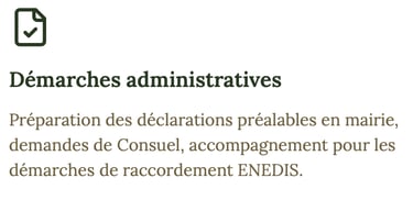 Démarches administratives, déclaration préalables mairie, consuel, enedis raccordement