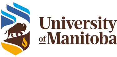 University of Manitoba emblem featuring a stylized bison and flame on green