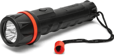 Velamp IRUB1LED Linterna de 3 LED color negro con franja naranja resistente al agua