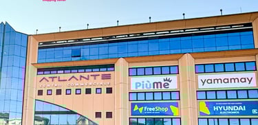 Exterior view of Atlante Shopping Centre in San Marino