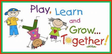 rectangle of kids playing with Play, Learn and Grow Together!
