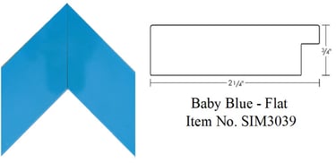 Baby Blue - Flat Wooden Picture Frame Item No. SIM3036
